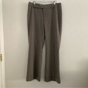 Banana Republic Martin Fit Wide Leg Wool Slacks Tan Office Career Women's 14 NWT
